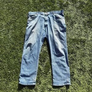 Wrangler Straight Fit Baggy Jeans 40x29 Medium Wash